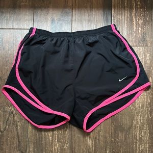 Nike Dri-Fit Running Shorts. Black and Hot Pink. Size M.